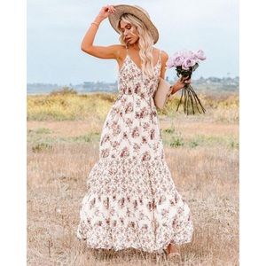 Vici Crave Her Love Floral Maxi Dress - one size used for maternity dress